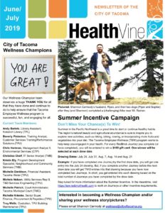 June/July 2019 HealthVine Newsletter PDF Image